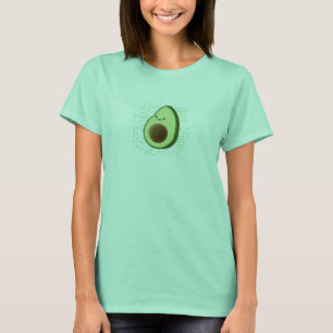 Niedlicher Cartoon Avocado im Hintergrund T-Shirt
