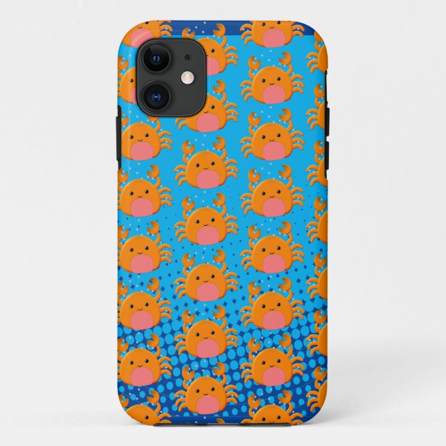 Niedlicher Cartoon Baby Crab Blue Ocean Case-Mate iPhone Hülle (Rückseite)