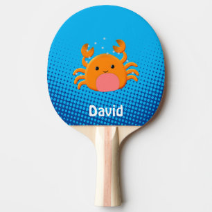 Niedlicher Cartoon Baby Crab Blue Ocean Tischtennis Schläger