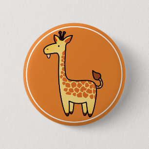Niedlicher Cartoon Baby Giraffe Button