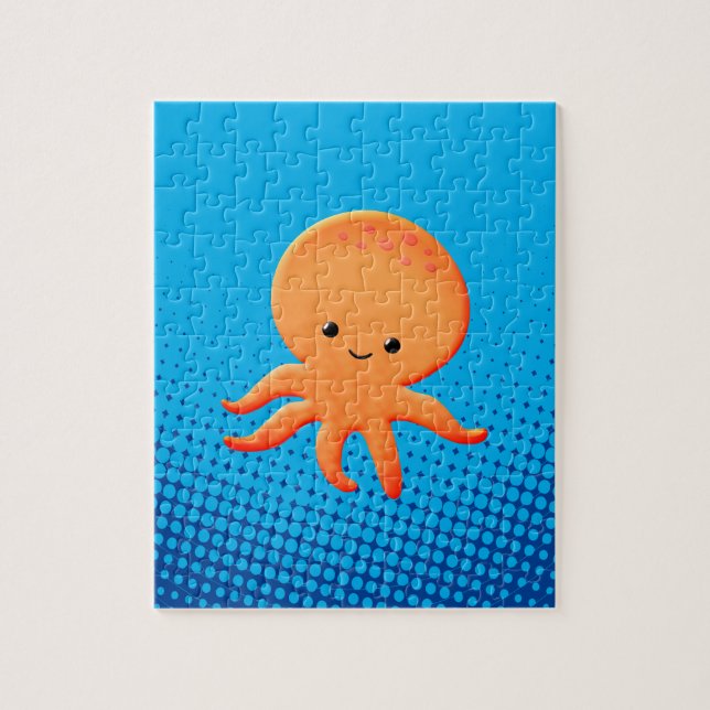 Niedlicher Cartoon Baby Octopus (Vertikal)
