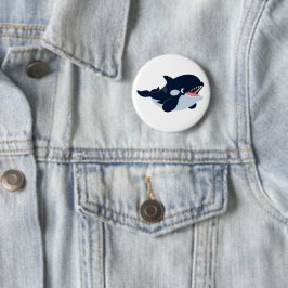 Niedlicher Cartoon Baby Orca Button