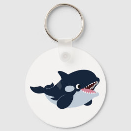 Niedlicher Cartoon Baby Orca Schlüsselanhänger