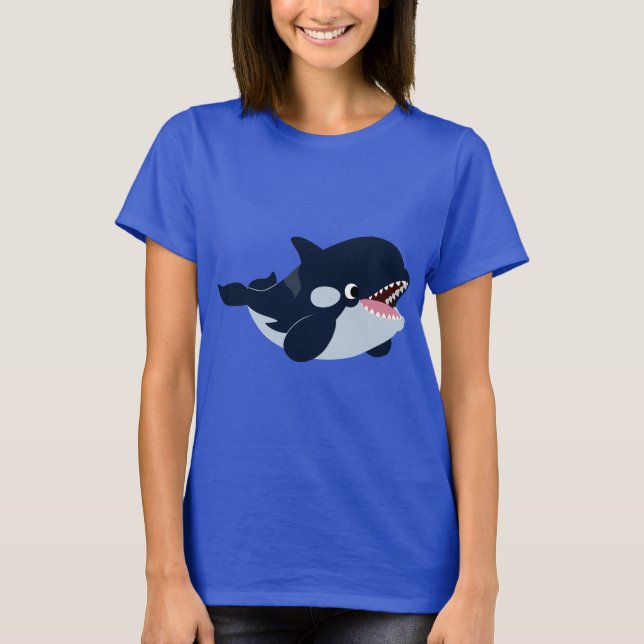 Niedlicher Cartoon Baby Orca T - Shirt (Vorderseite)