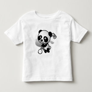 Niedlicher Cartoon Baby Panda Bear Golfing Kleinkind T-shirt