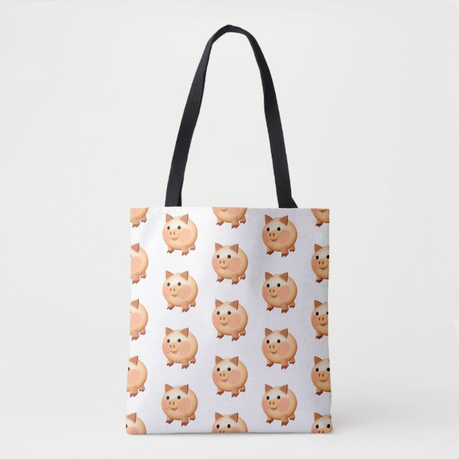 Niedlicher Cartoon Baby Pig Muster Tasche (Vorderseite)
