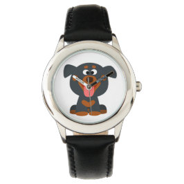 Niedlicher Cartoon Baby Rottweiler Armbanduhr