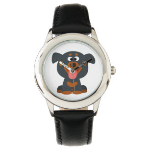 Niedlicher Cartoon Baby Rottweiler Armbanduhr