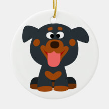 Niedlicher Cartoon Baby Rottweiler Ornament