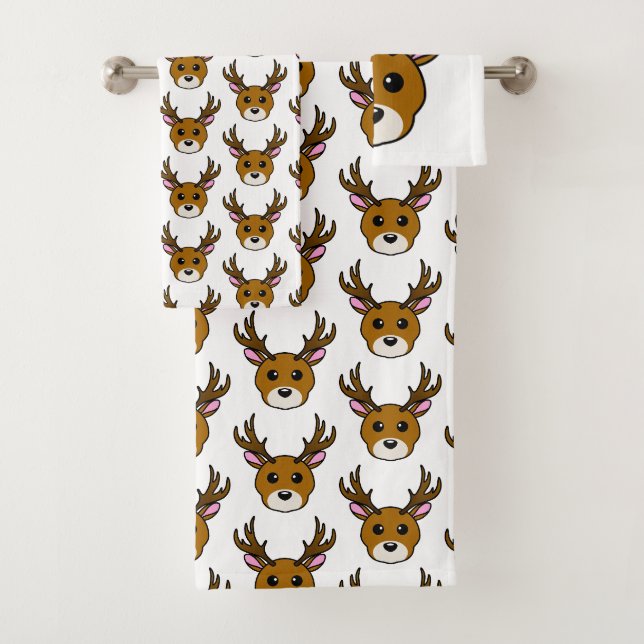 Niedlicher Cartoon Badhandtuch Set (Insitu)