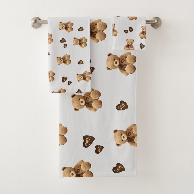 niedlicher Cartoon Badhandtuch Set (Insitu)