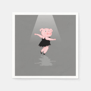Niedlicher Cartoon Ballett Tanz Serviette