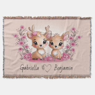Niedlicher Cartoon Bambi Liebhaber Herzlich Willko Decke