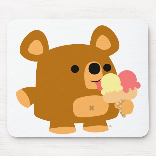 Niedlicher Cartoon Bär mit Balls :) mousepad (Vorne)