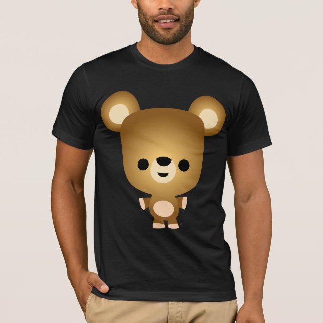 Niedlicher Cartoon Bärenkuppel T - Shirt (Vorderseite)