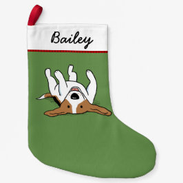 Niedlicher Cartoon-Beagle-glückliches Kleiner Weihnachtsstrumpf