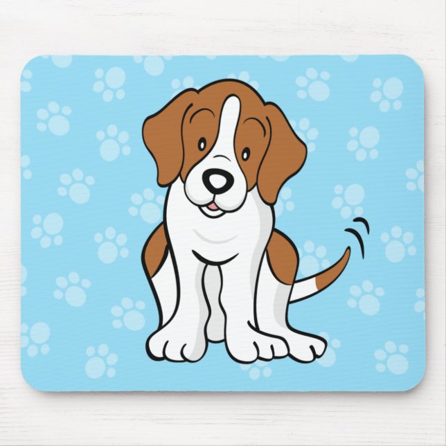 Niedlicher Cartoon-Beagle Mousepad (Vorne)