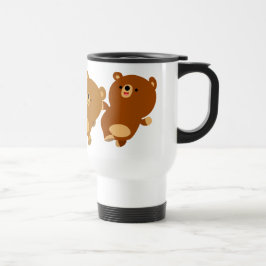 Niedlicher Cartoon Bears Travel Mug Reisebecher