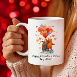 Niedlicher Cartoon Beary Liebe Herzlich Willkommen Kaffeetasse