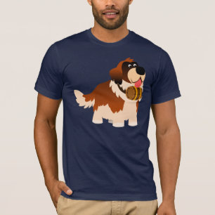 Niedlicher Cartoon-Bernhardiner-T - Shirt