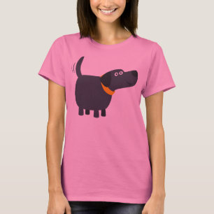 Niedlicher Cartoon Black Labrador Women T - Shirt