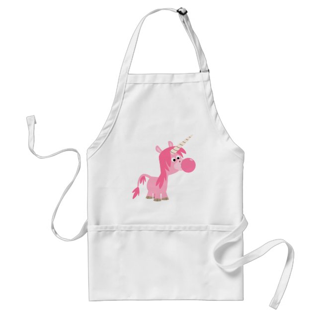 Niedlicher Cartoon Blubble Gum Unicorn Schürze (Vorne)