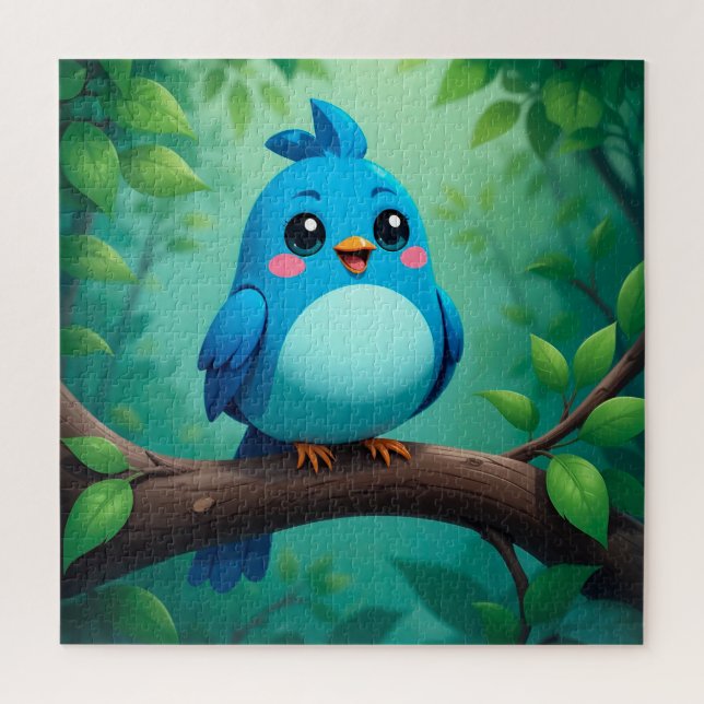 Niedlicher Cartoon Blue Bird (Vertikal)