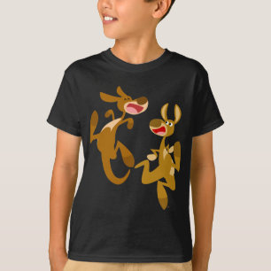 Niedlicher Cartoon Bouncy Kangaroos Children T - S T-Shirt