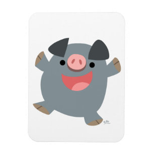 Niedlicher Cartoon Bouncy Pig Flexible Magnet