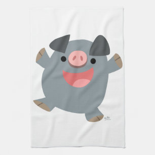 Niedlicher Cartoon Bouncy Schweinetuch Handtuch