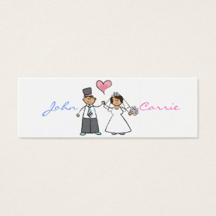 Niedlicher Cartoon Braun Haar Couple Gastgeschenk