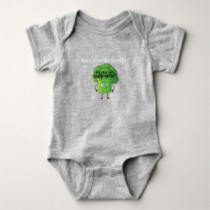Niedlicher Cartoon Broccoli Sie mögen kein Broccol Baby Strampler