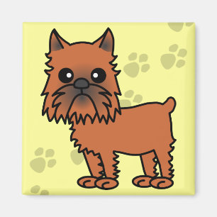 Niedlicher Cartoon Brüssels Griffon - befestigte Magnet