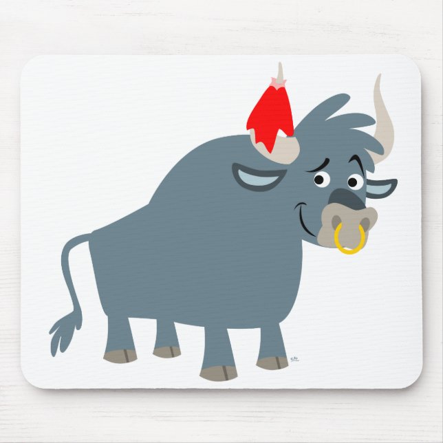 Niedlicher Cartoon Bull mousepad (Vorne)