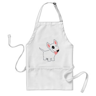 Niedlicher Cartoon Bull Terrier Cooking Schürze