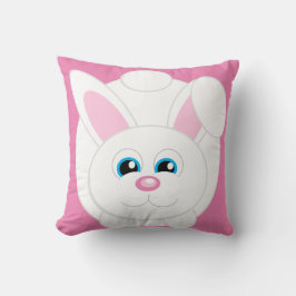 Niedlicher Cartoon Bunny Pink Throw Kissen