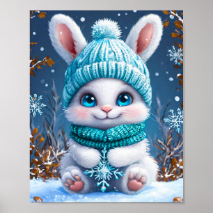 Niedlicher Cartoon Bunny Poster
