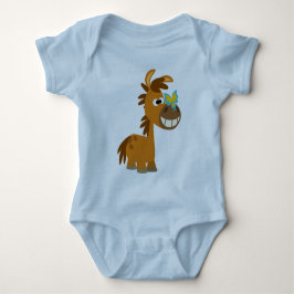 Niedlicher Cartoon Butterfly Pony Baby Apparel Baby Strampler