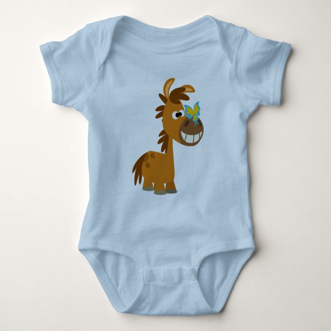 Niedlicher Cartoon Butterfly Pony Baby Apparel Baby Strampler (Vorderseite)