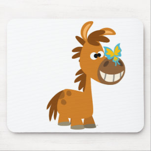 Niedlicher Cartoon Butterfly Pony Mousepad