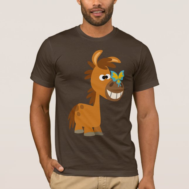 Niedlicher Cartoon Butterfly Pony T - Shirt (Vorderseite)