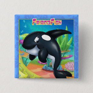 niedlicher Cartoon Button