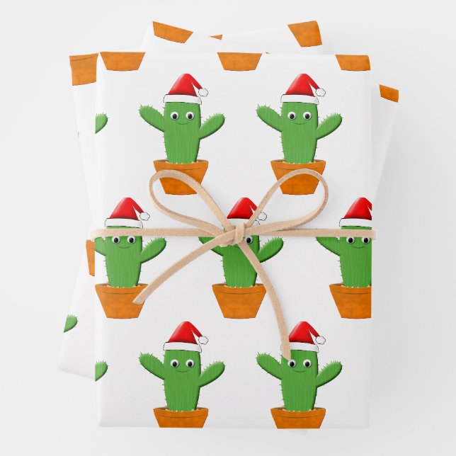Niedlicher Cartoon Cactus Geschenkpapier Set (Beispiel)