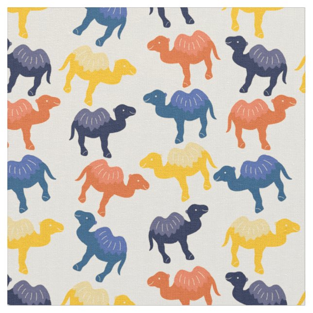 Niedlicher Cartoon Camels Muster Stoff (Nahaufnahme)