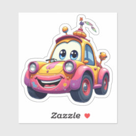 Niedlicher Cartoon Car Sticke Aufkleber