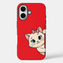 Niedlicher Cartoon Cat Flüchtige Blick iPhone 16 F