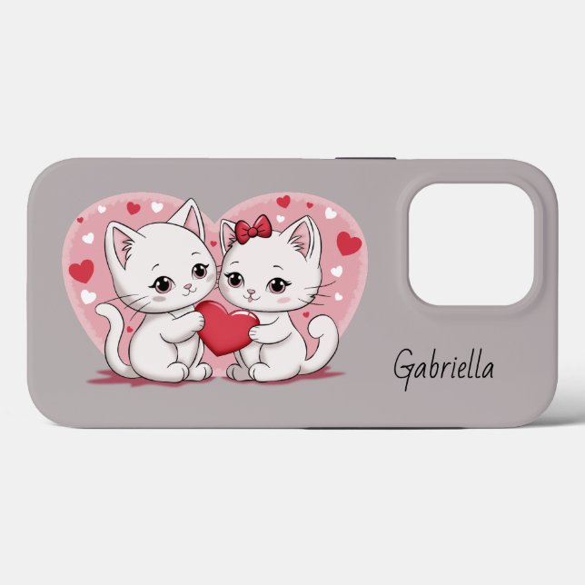 Niedlicher Cartoon Cat Lovers Herzlich Willkommen  Case-Mate iPhone Hülle (Rückseite (Horizontal))