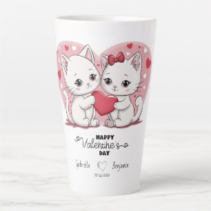Niedlicher Cartoon Cat Lovers Herzlich Willkommen Milchtasse