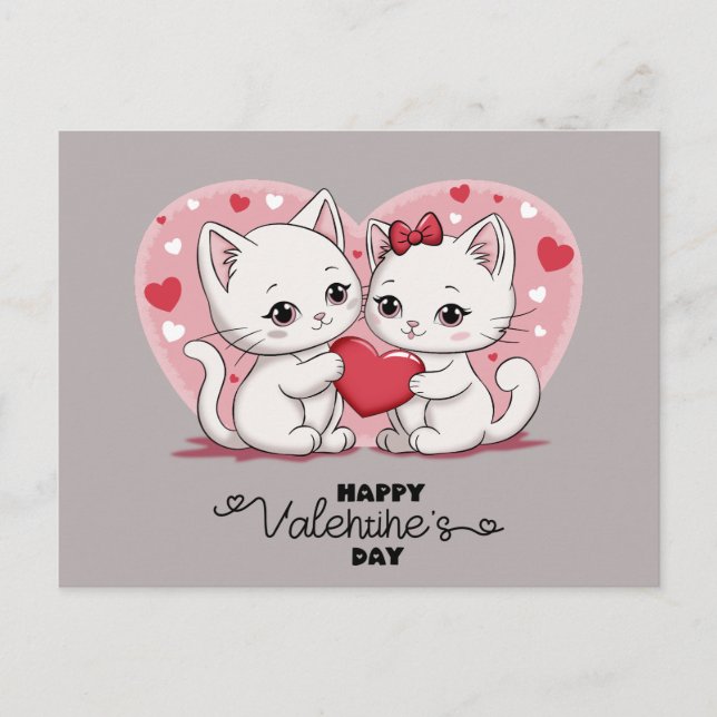 Niedlicher Cartoon Cat Lovers Herzlich Willkommen  Postkarte (Vorderseite)