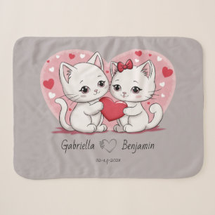 Niedlicher Cartoon Cat Lovers Herzlich Willkommen Sherpadecke